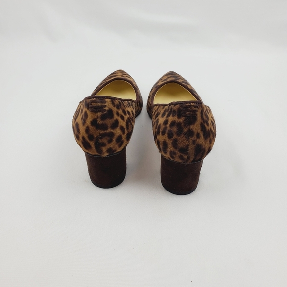 Flint Perfect Emma chocolate Leopard haircalf point toe pumps - Picture 7 of 15